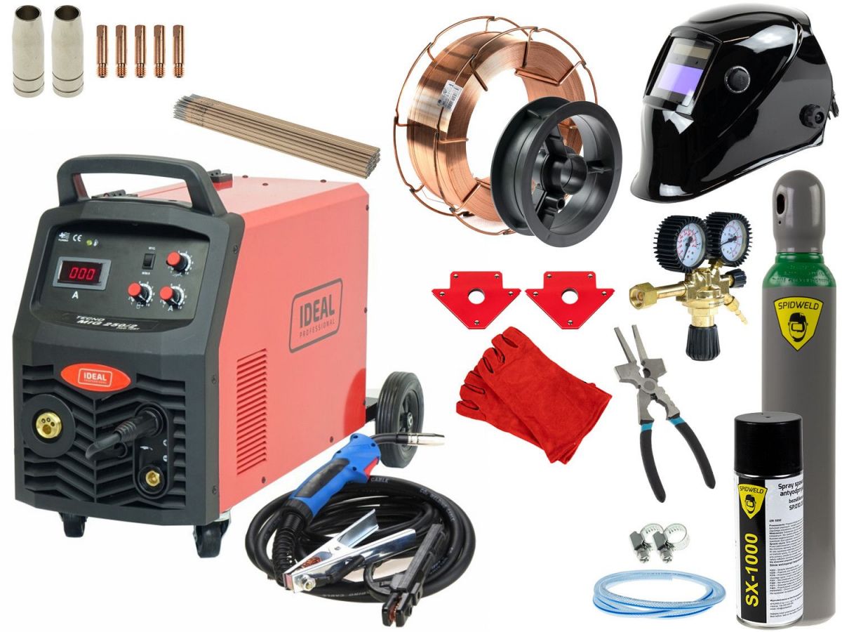 Spawarka Migomat Ideal Tecnomig 250/2 PRO MMA Digital Pakiet akcesoriów 3 - TMIG250/2V2_pakiet3