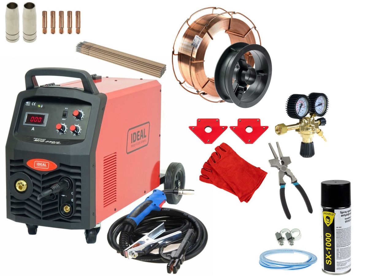 Spawarka Migomat Ideal Tecnomig 250/2 PRO MMA Digital Pakiet akcesoriów 1 - TMIG250/2V2_pakiet1