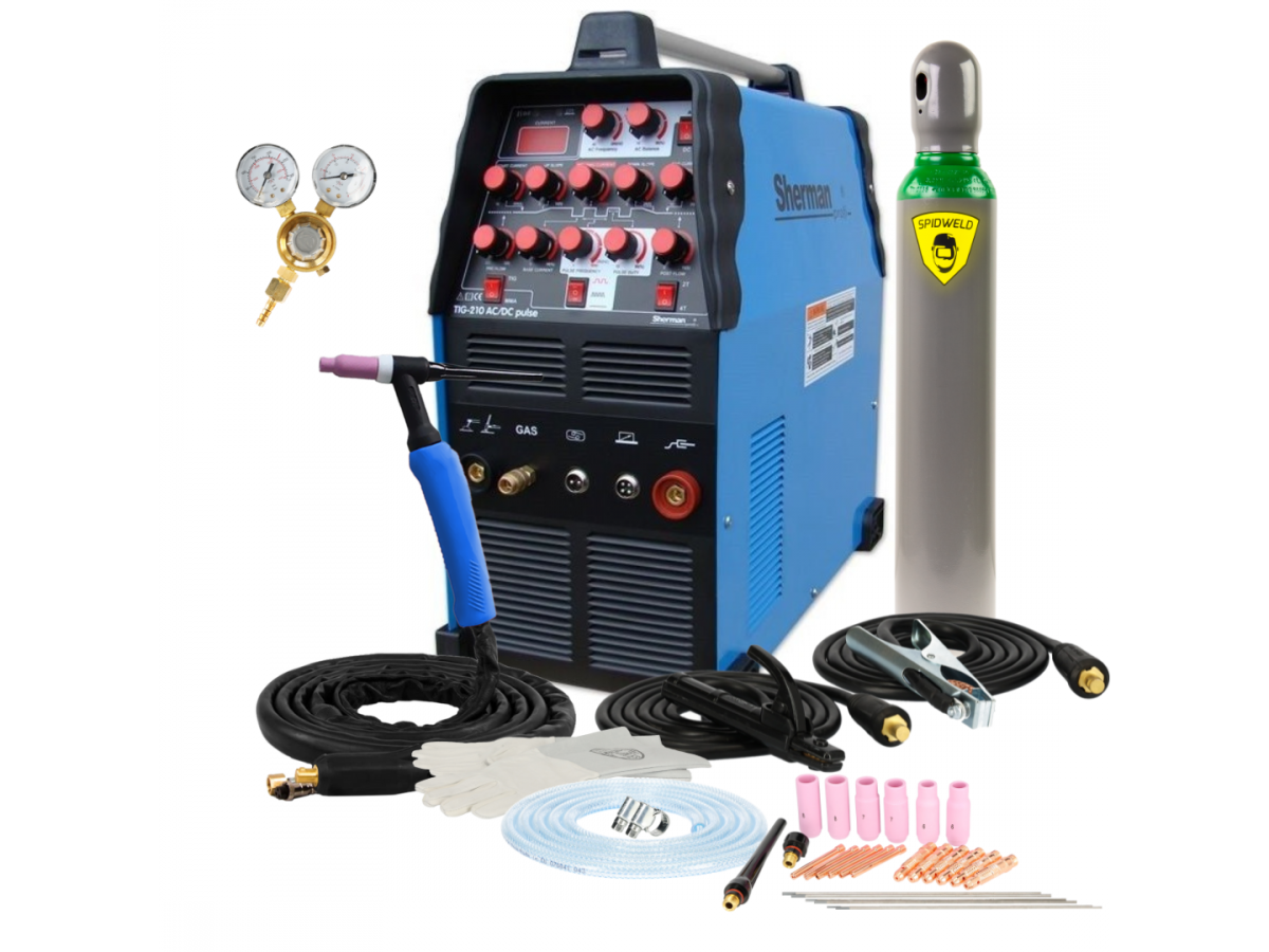 Spawarka Sherman TIG 210 AC/DC Pulse Pakiet akcesoriów 1 - SINW-TIG210ACDCP_pakiet1