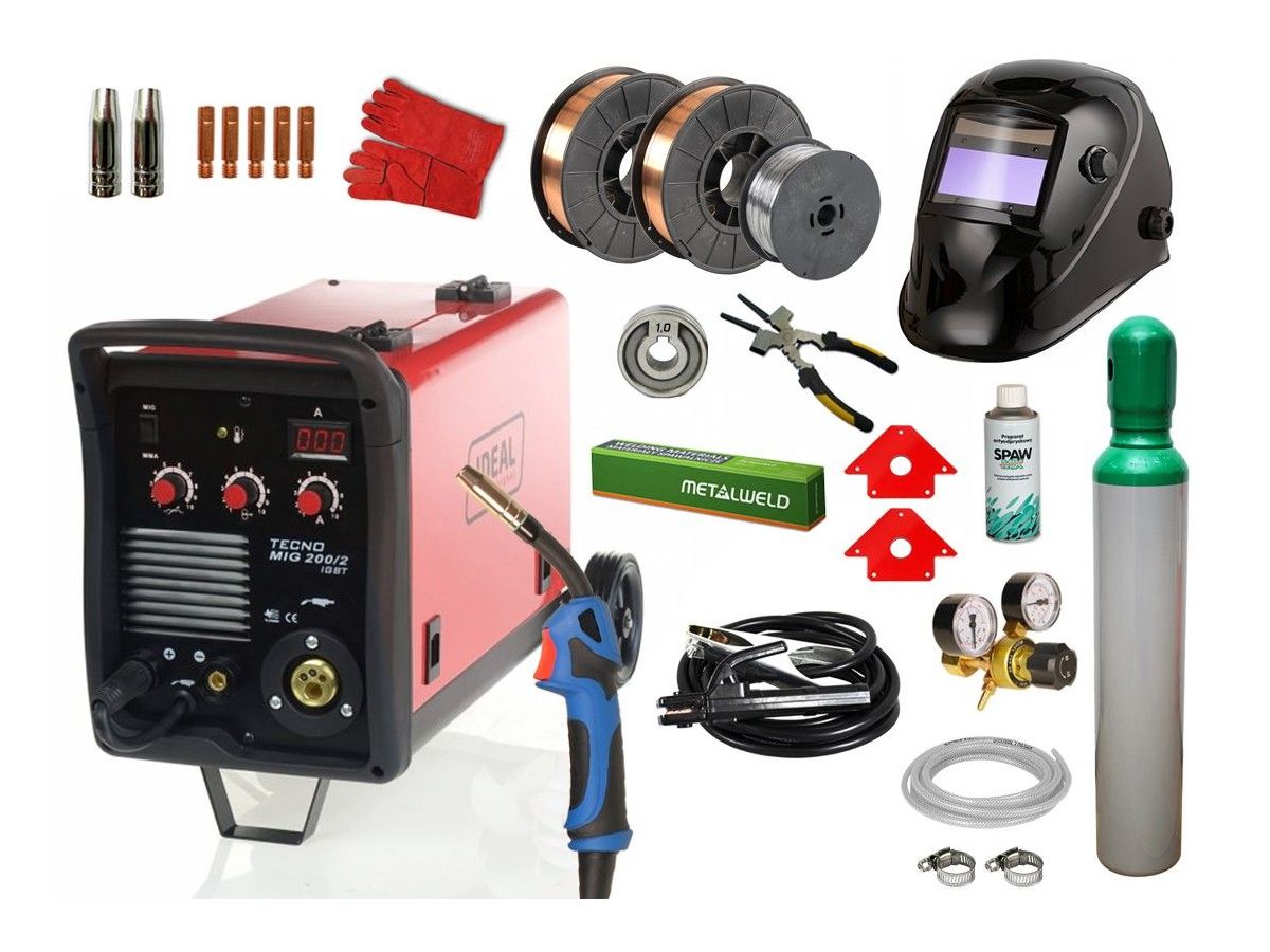 Spawarka Migomat Ideal Tecnomig 200/2 MMA Pakiet akcesoriów 4 - TMIG200/2MMA_pakiet4