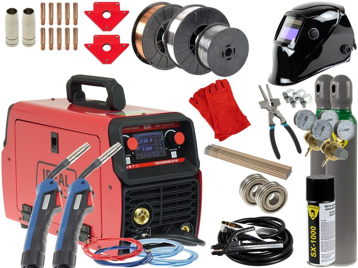 Spawarka Migomat Ideal Tecnomig 212 LCD Synergic Pakiet akcesoriów 5 - TMIG212LCD_pakiet5