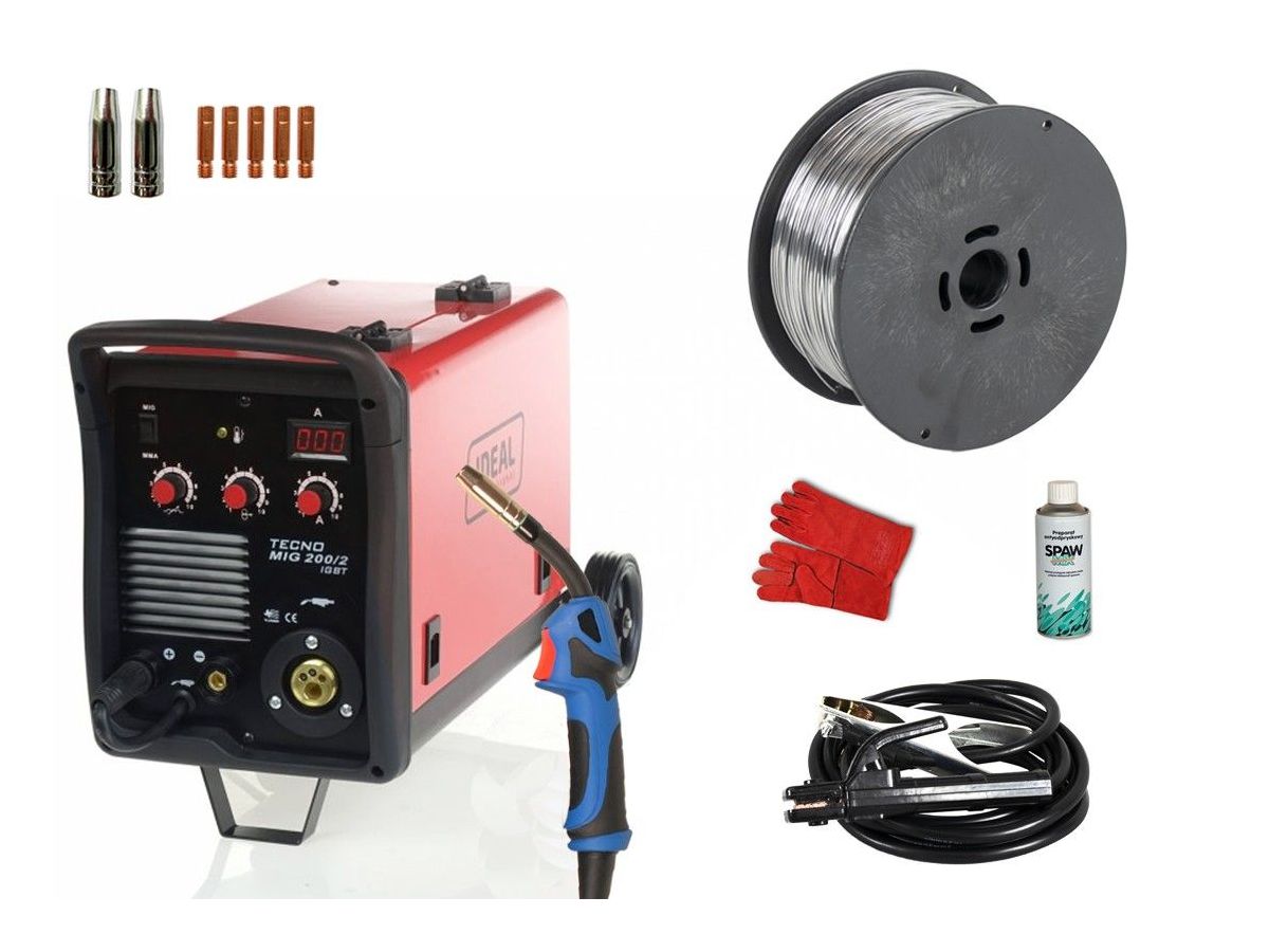 Spawarka Migomat Ideal Tecnomig 200/2 MMA Pakiet akcesoriów 1 - TMIG200/2MMA_pakiet1