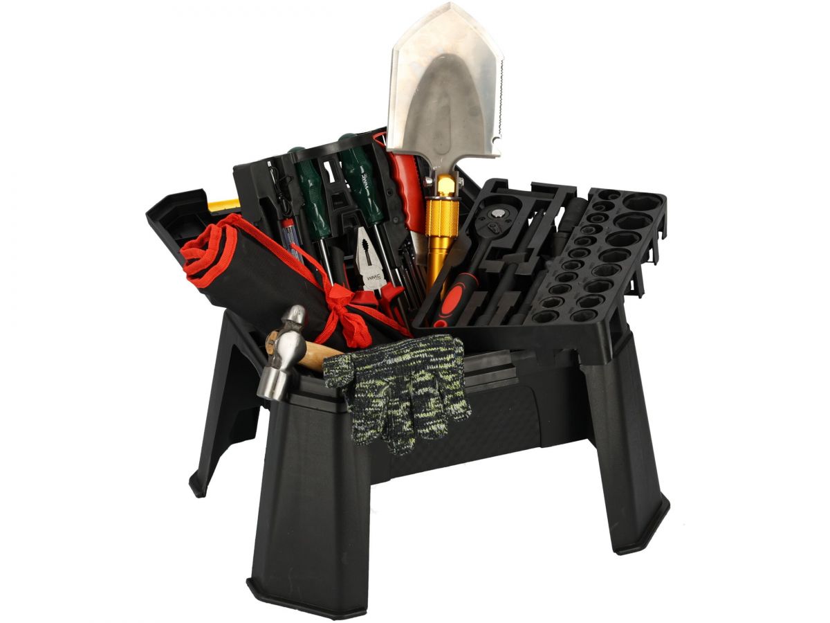 Zestaw narzędzi 65 el. ze stołkiem warsztatowym WMC Tools - 4065C