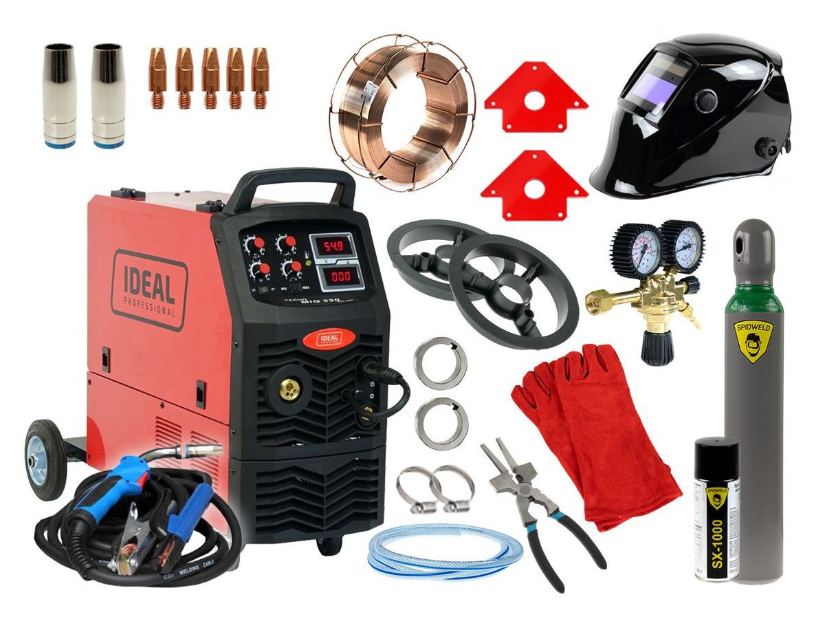 Spawarka Migomat Ideal Tecnomig 330 4x4 Digital MMA Pakiet akcesoriów 3 - TMIG330V2_pakiet3