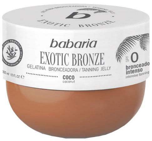 Galaretka kokosowa do opalania Babaria Exotic Bronze Tanning Jelly Spf 0 Coconut 300 ml (8410412490115)