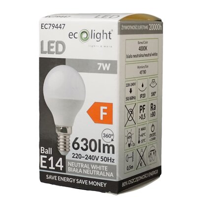 Żarówka LED ECOLIGHT Golf ball EC79447 7W E14