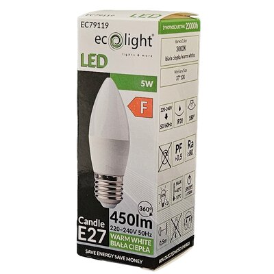 Żarówka LED ECOLIGHT Candle EC79119 5W E27