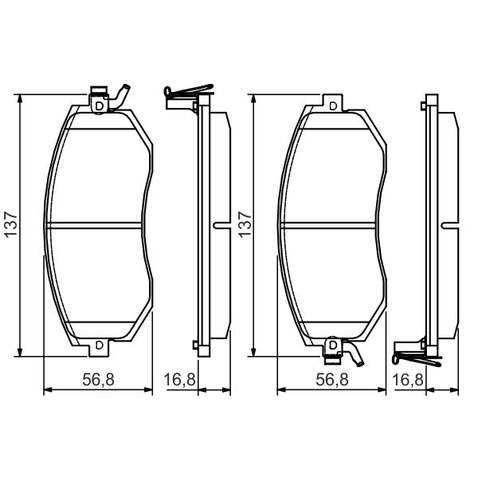 Klocki hamulcowe - komplet BOSCH 0 986 495 125  w 24 h. Do 100 dni na zwrot. 100 tys. Klientów.