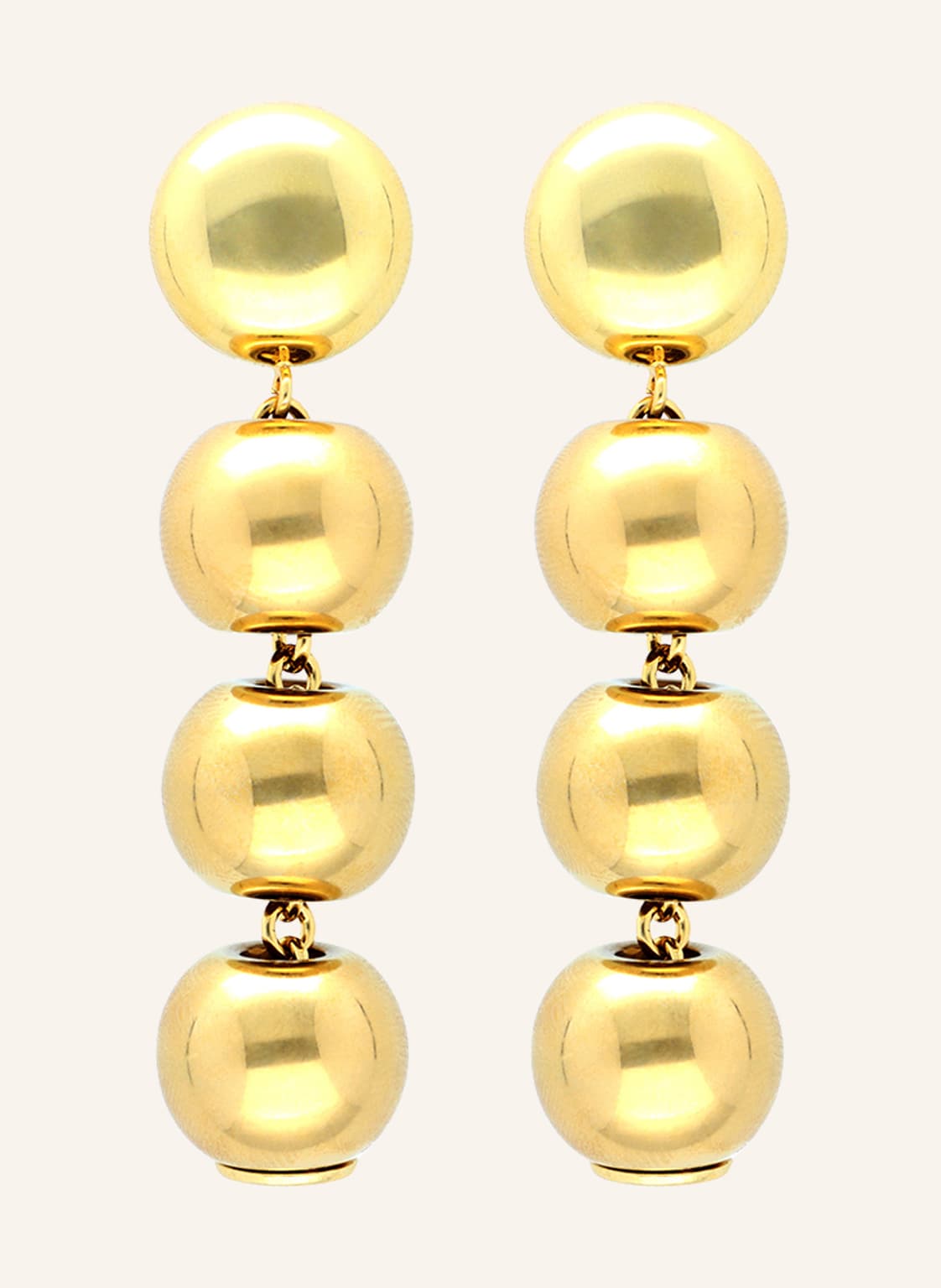 Vanessa Baroni Wiszące Kolczyki Small Beads gold