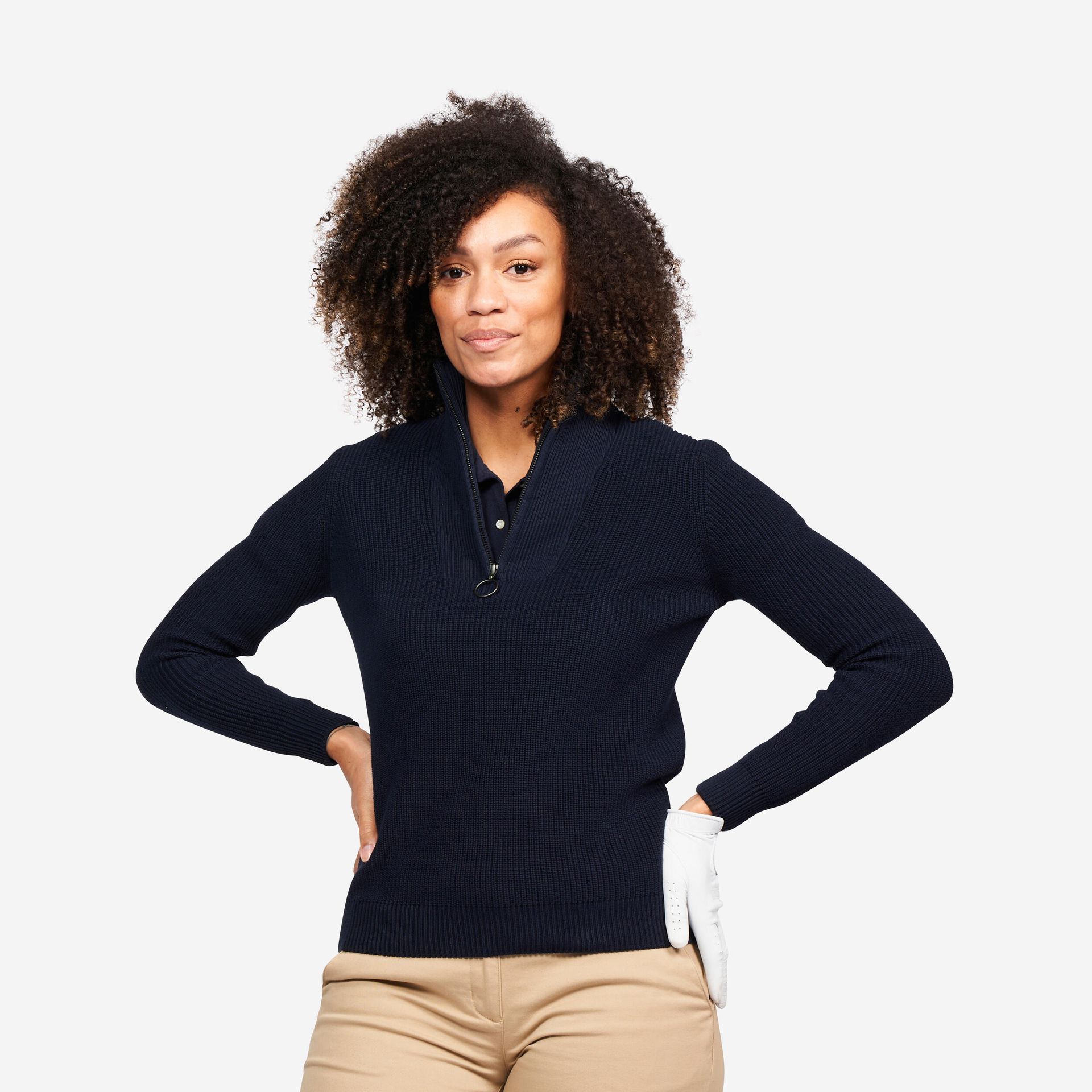 Sweter do golfa damski Inesis MW500
