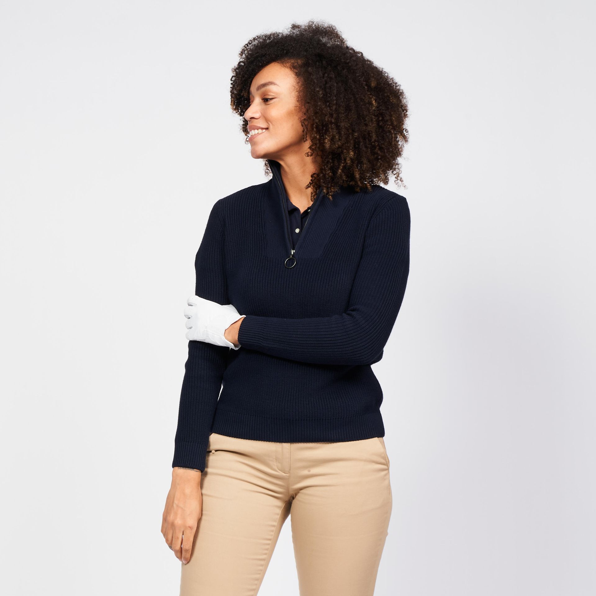 Sweter do golfa damski Inesis MW500