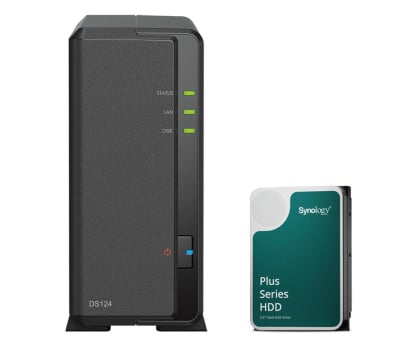 Synology DS124 (1x 4TB HDD HAT3300 Plus)