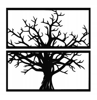 Dekoracja Ścienna 3D Obraz Ażurowy Drzewo A141