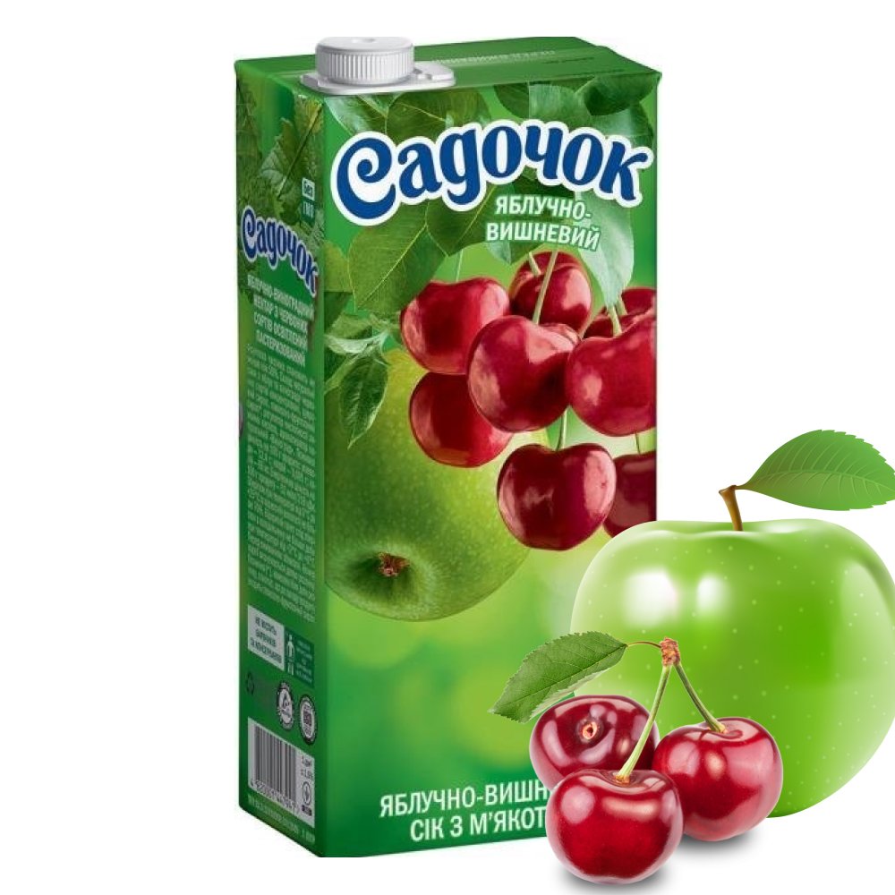 Nektar jabłkowo wiśniowy Sadochok,0,95l