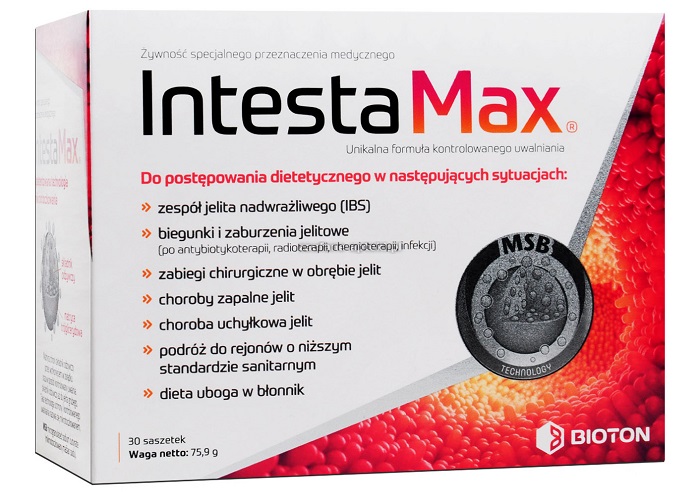 Bioton Intesta max x 30 sasz + Witaminy i minerały prodiab x 30 kaps GRATIS !