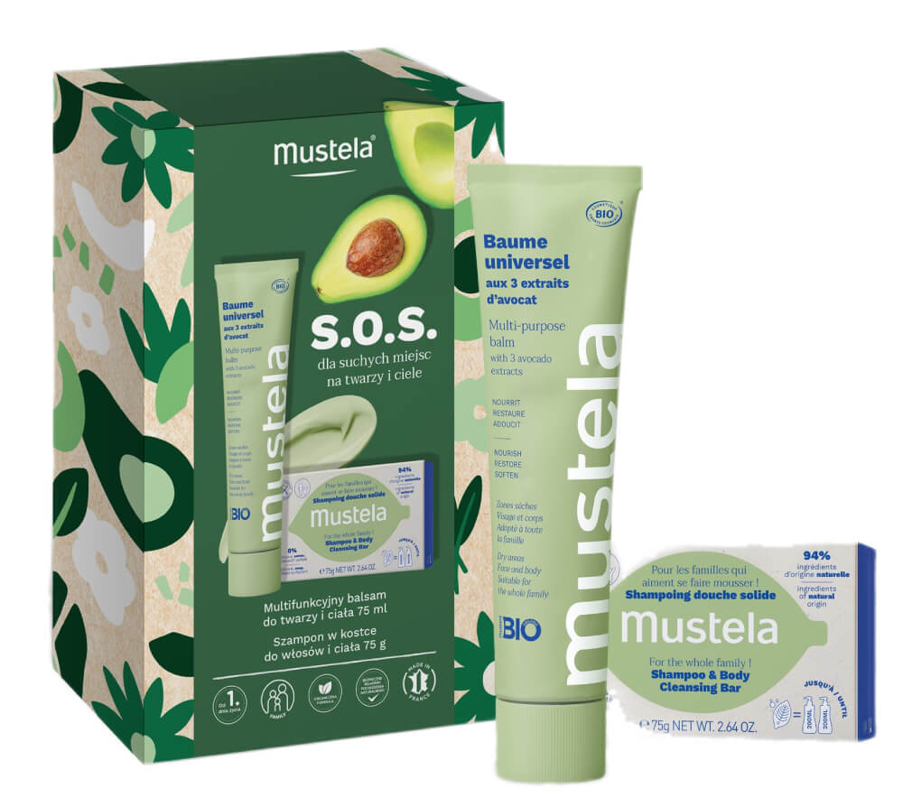 Mustela - Zestaw SOS na suche obszary skóry ciała i twarzy 1szt