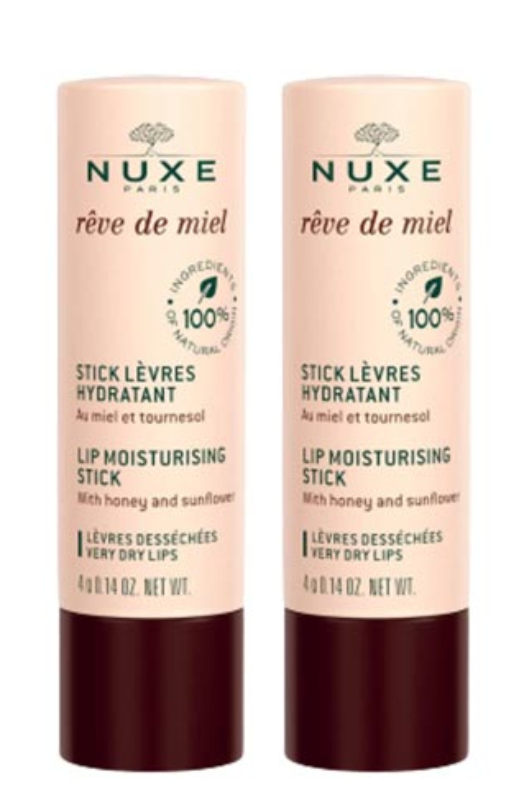 Nuxe Reve de Miel Duopack Pomadka do ust 2x4g (1+1 za 50%)