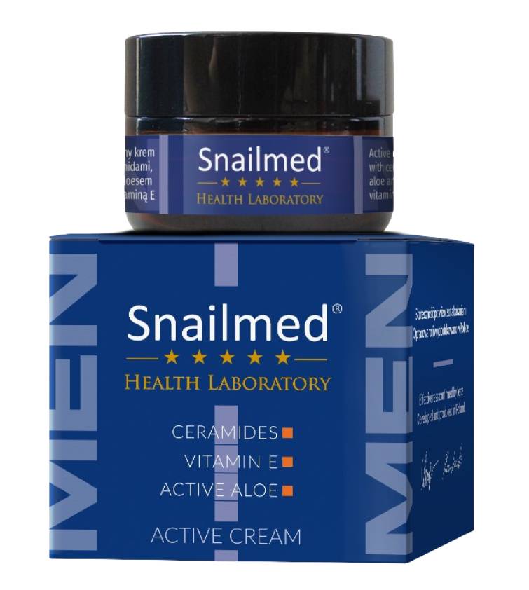 Snailmed Aktywny krem dla mężczyzn z ceramidami, aloesem i witaminą E 30ml