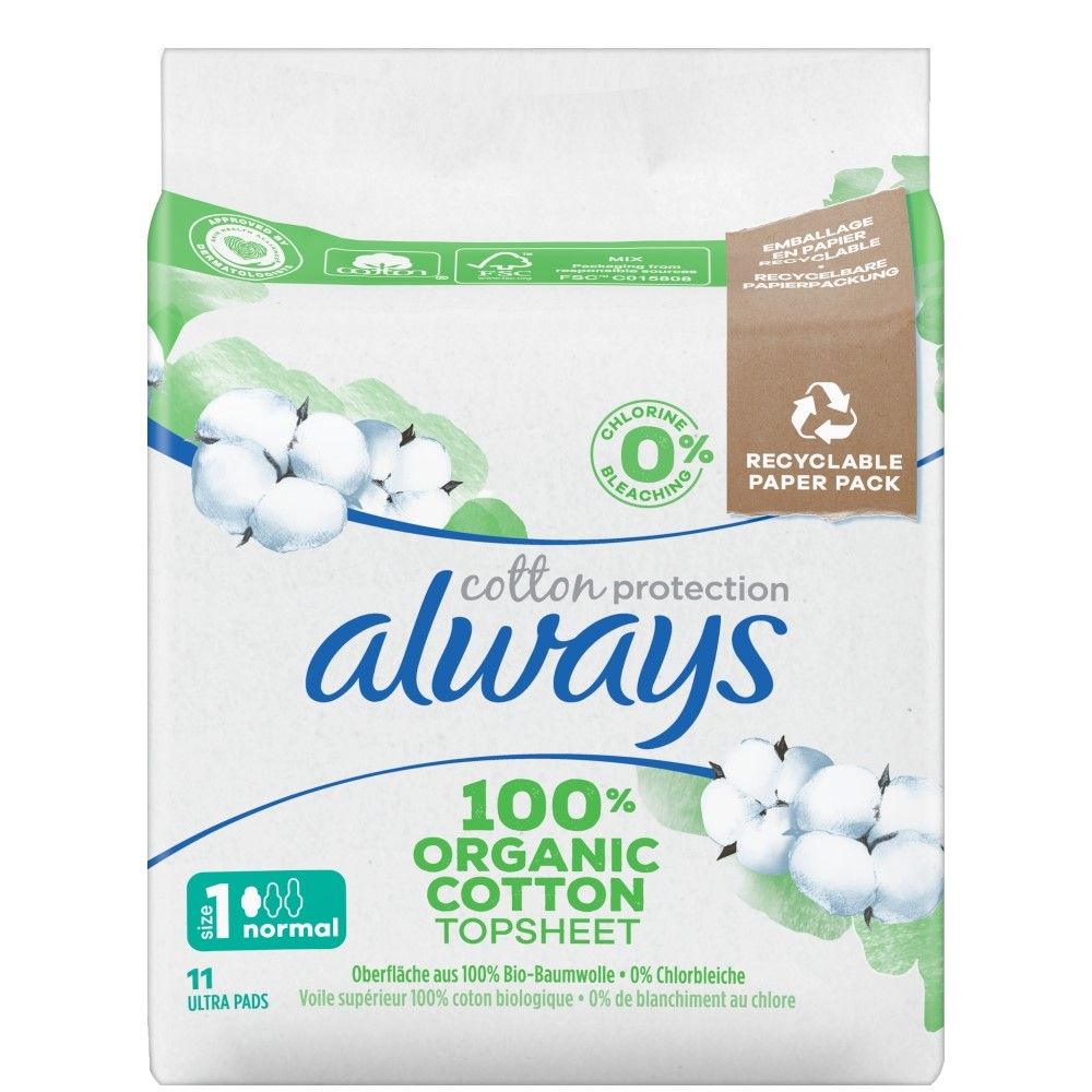 Always Dailies Podpaski Regular Cotton 11 szt.