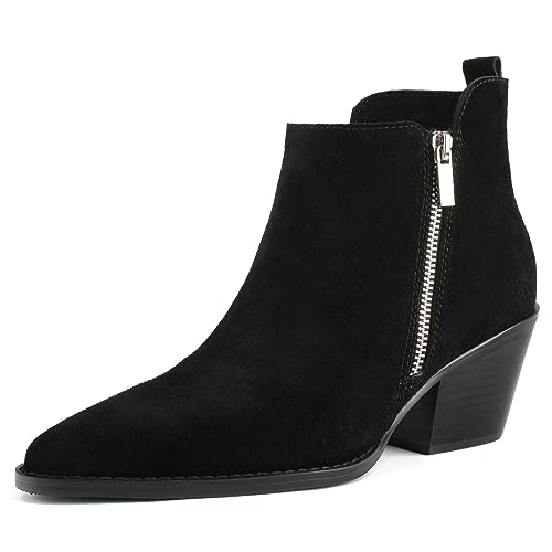 L37 HANDMADE SHOES Damskie botki zamszowe I ręcznie wykonane buty I wyjątkowy styl I Forest Fire Ankle Boot, czarne, 39 EU, czarny, 39 EU