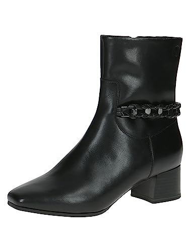 Caprice Damskie 9-26415-41 botki sznurowane z obcasem, Czarna papka, 38 EU
