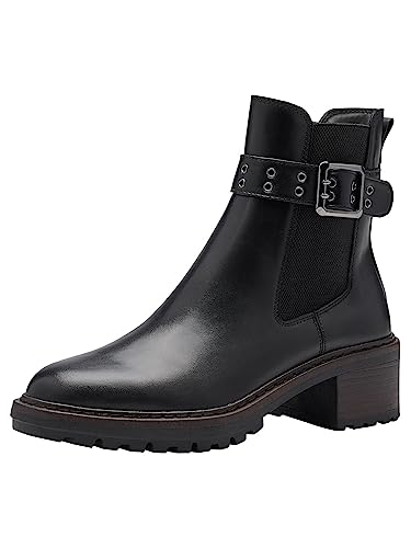Tamaris Damskie botki 1-1-25006-41, czarny, 41 EU