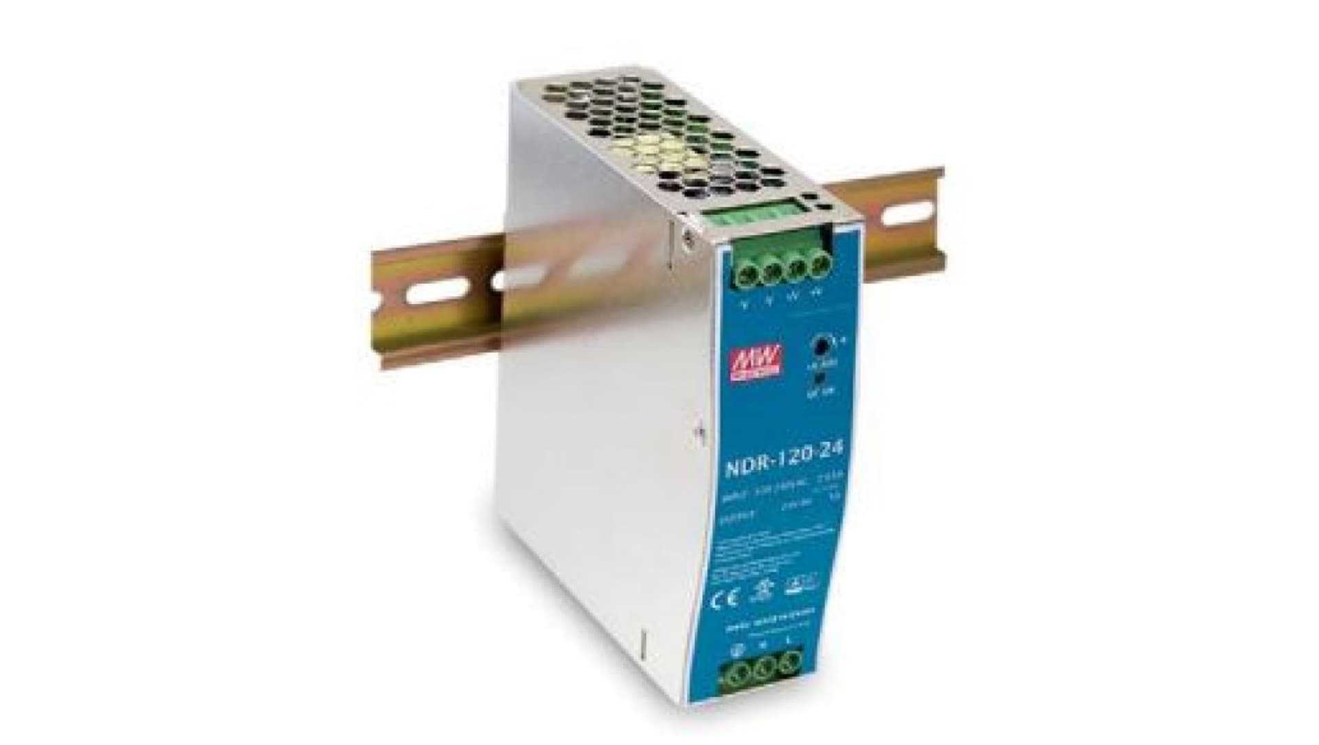 Mean Well Zasilacz impulsowy AC/DC na szyne DIN 120W 90-264VAC Uwyj 24VDC 5A NDR-120-24