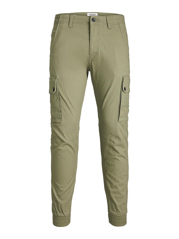 Jack & Jones Bojówki w kolorze zielonym