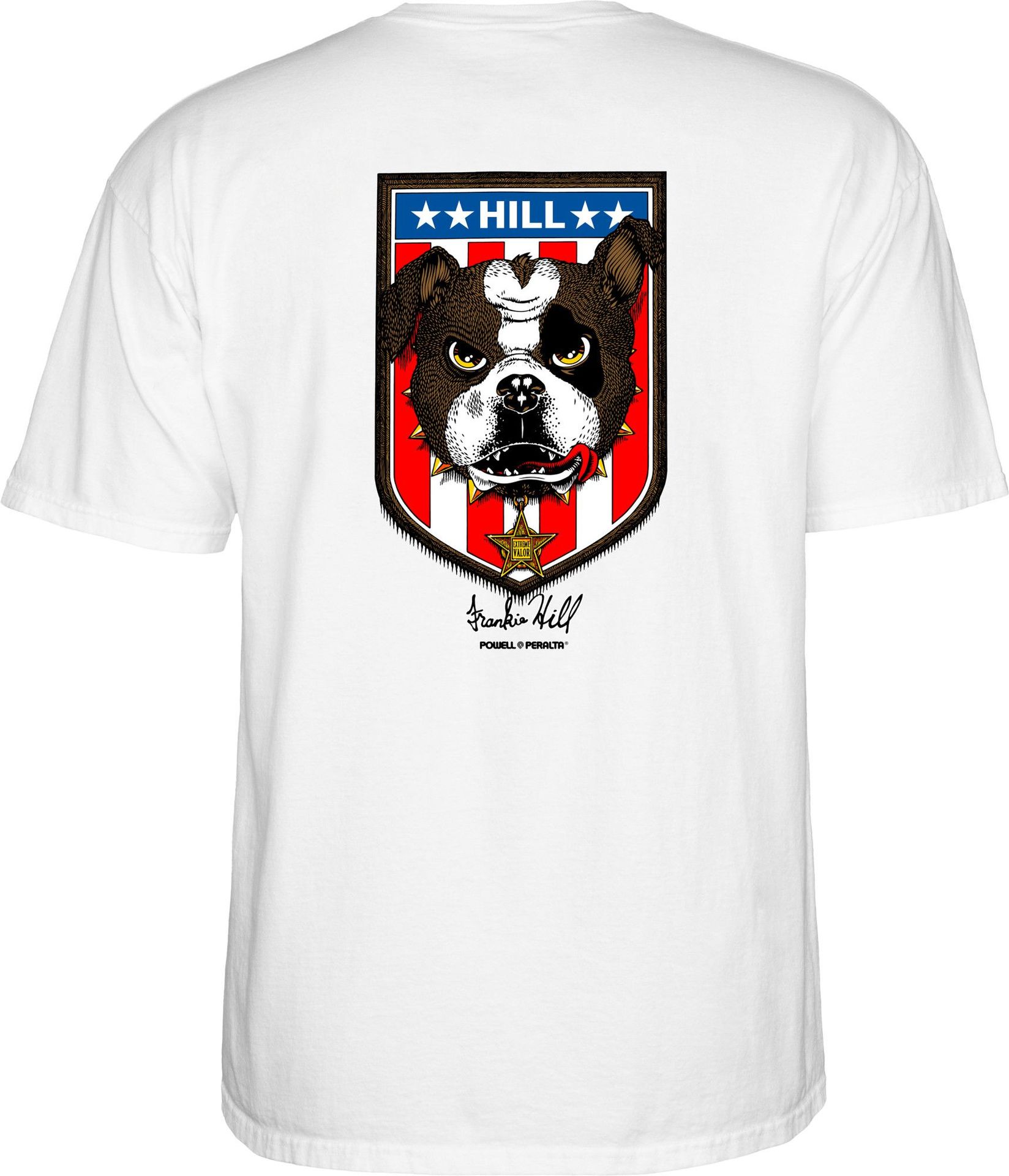 t-shirt męski POWELL PERALTA HILL BULLDOG TEE White