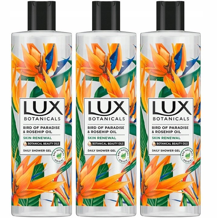Lux Botanicals, Rosehip Oil, Żel Pod Prysznic, 3x500ml
