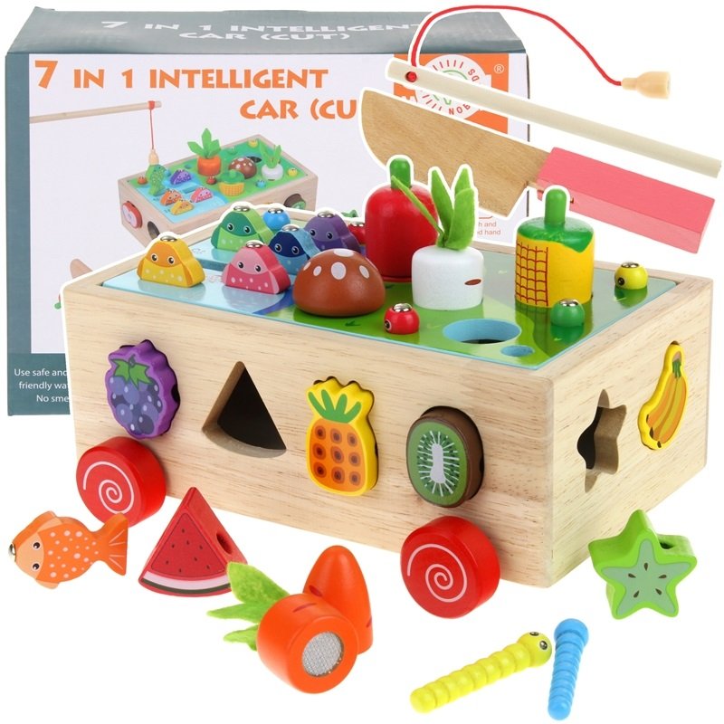 Nobo Kids, Gra Montessori Sorter Warzywa Marchewki Robaczki