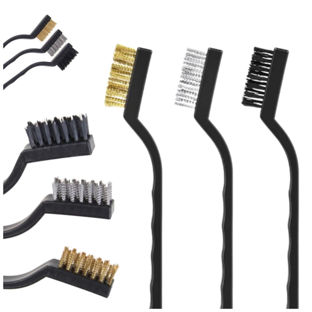 Szczotki Druciane Zestaw Szczotek 3 Szt Techniczne