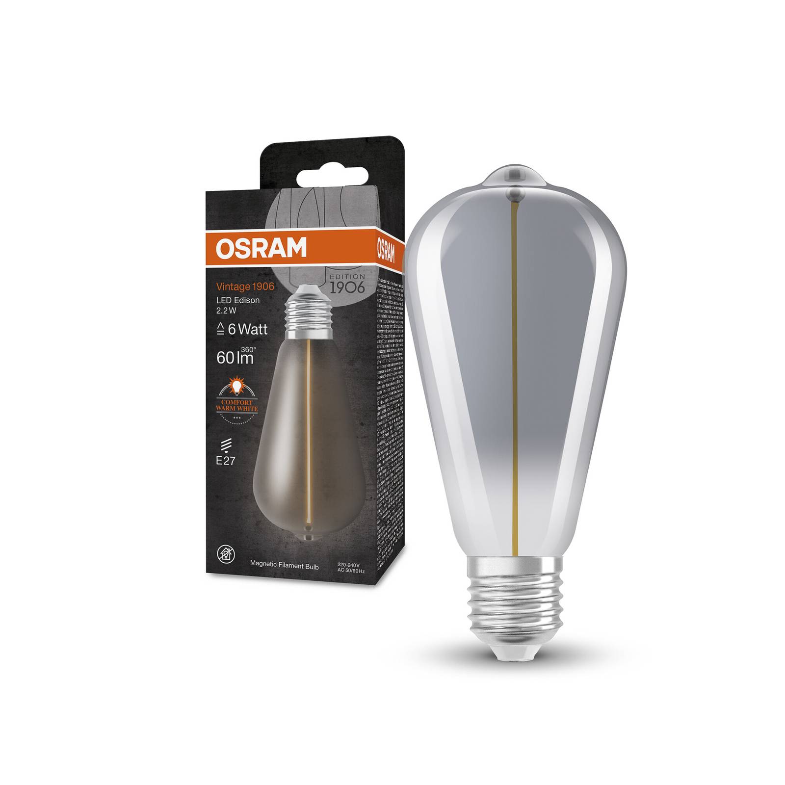 OSRAM Vintage 1906 LED E27 2,2W 818 dymione