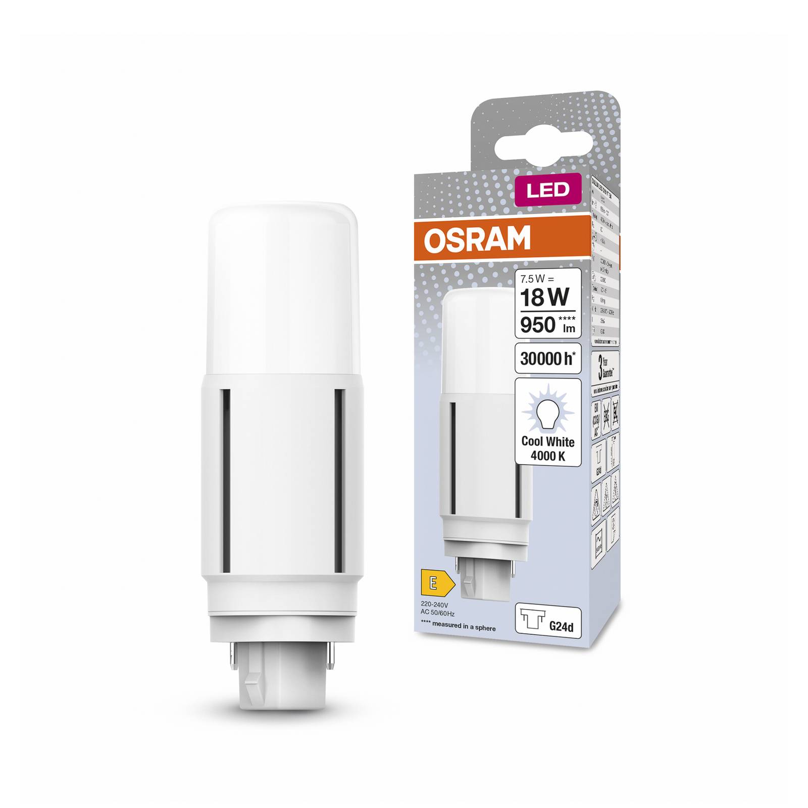 OSRAM Dulux żarówka LED G24d D18 VT EM/AC 7,5W 840