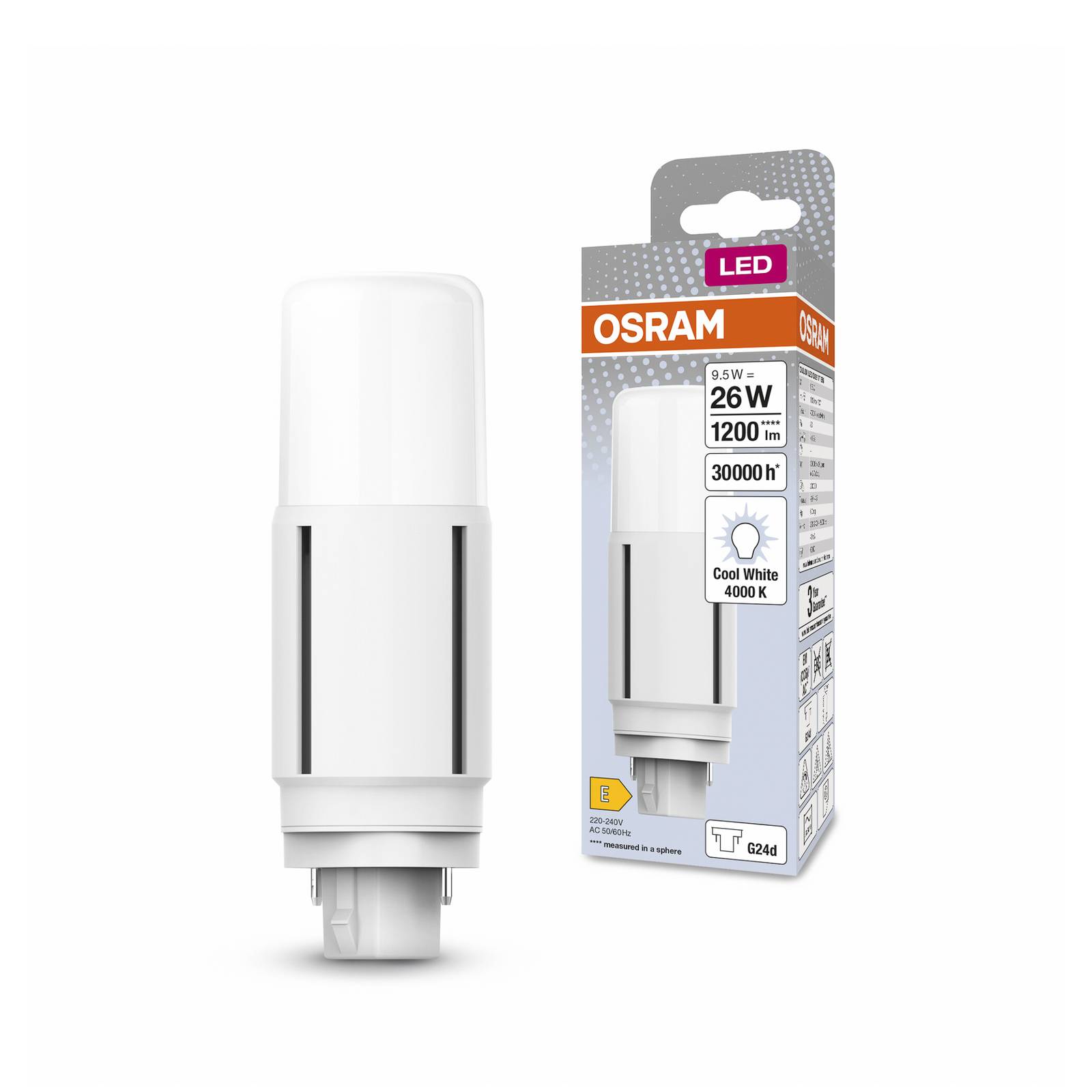 OSRAM Dulux żarówka LED G24d D26 VT EM/AC 9,5W 840