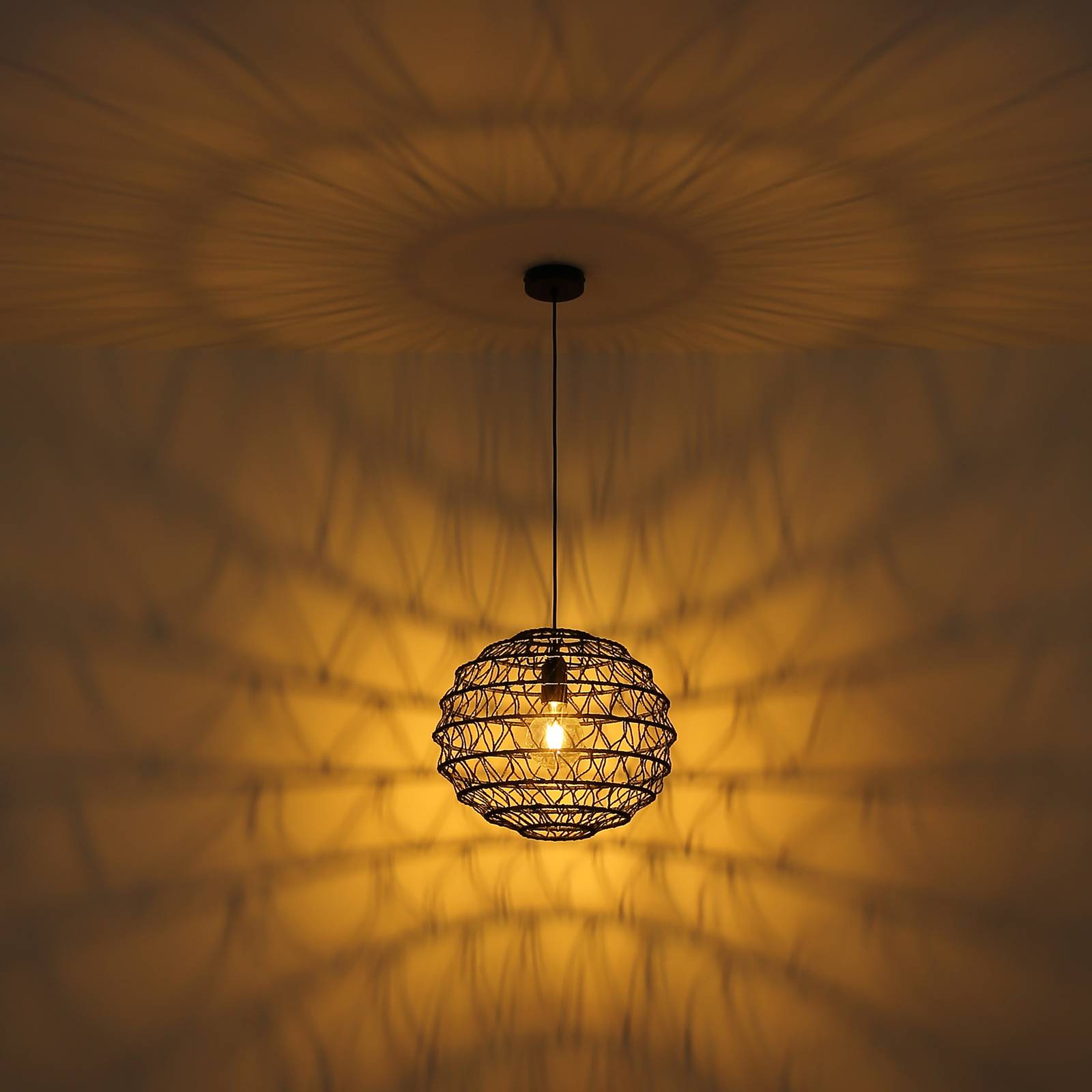 Globo Żyrandol Senni, czarny Ø 29 cm