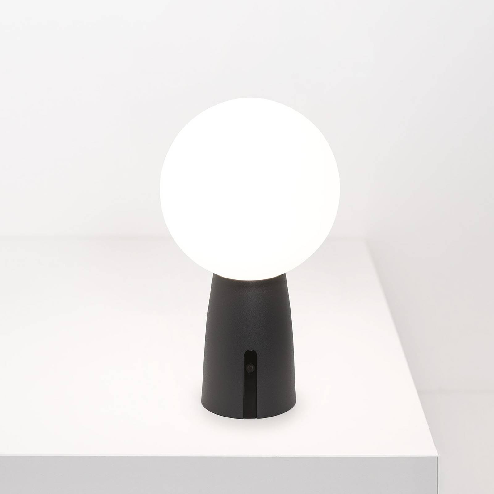 Zafferano Olimpia lampa stołowa IP54 ciemnoszara