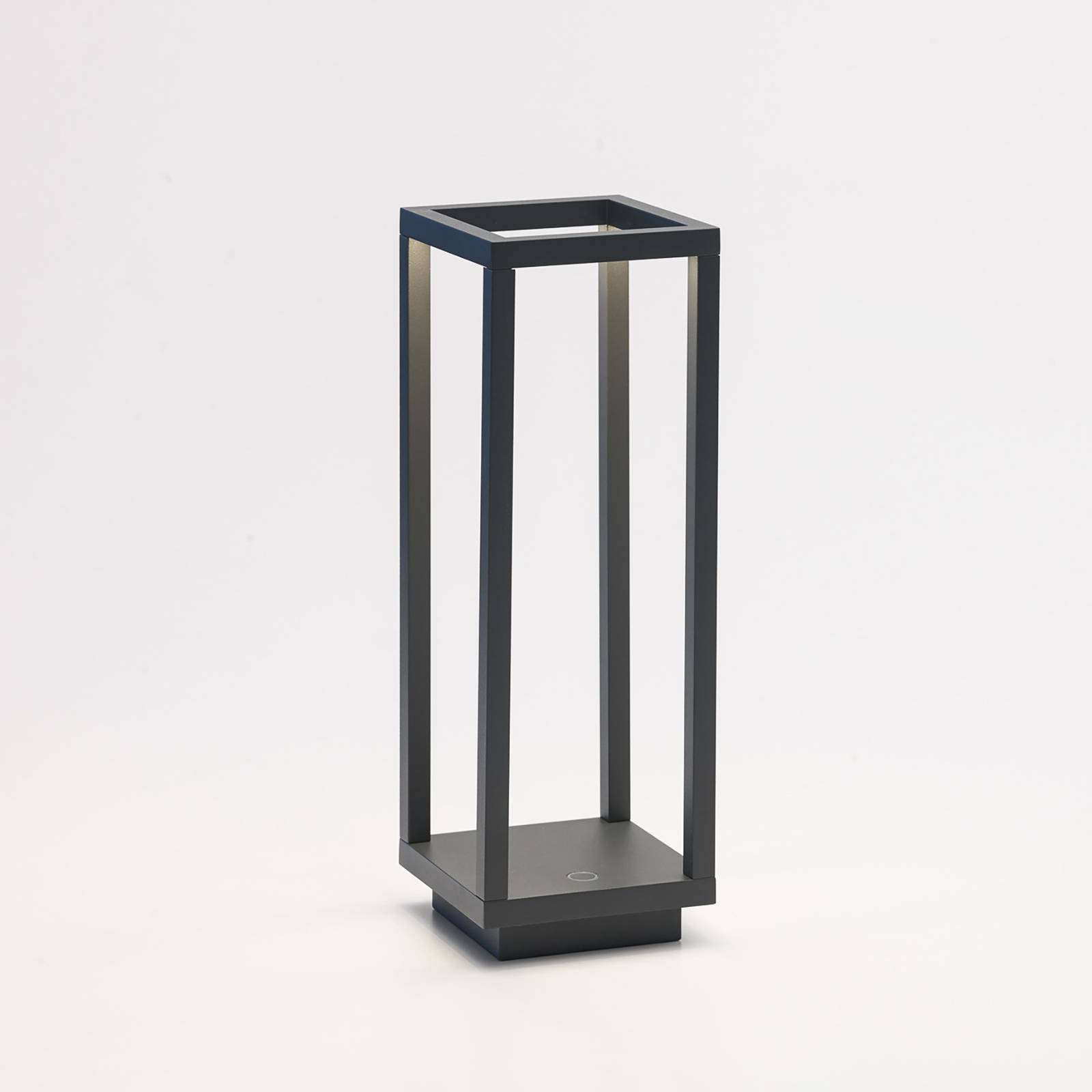 Zafferano Home latarnia LED IP54 ciemnoszara
