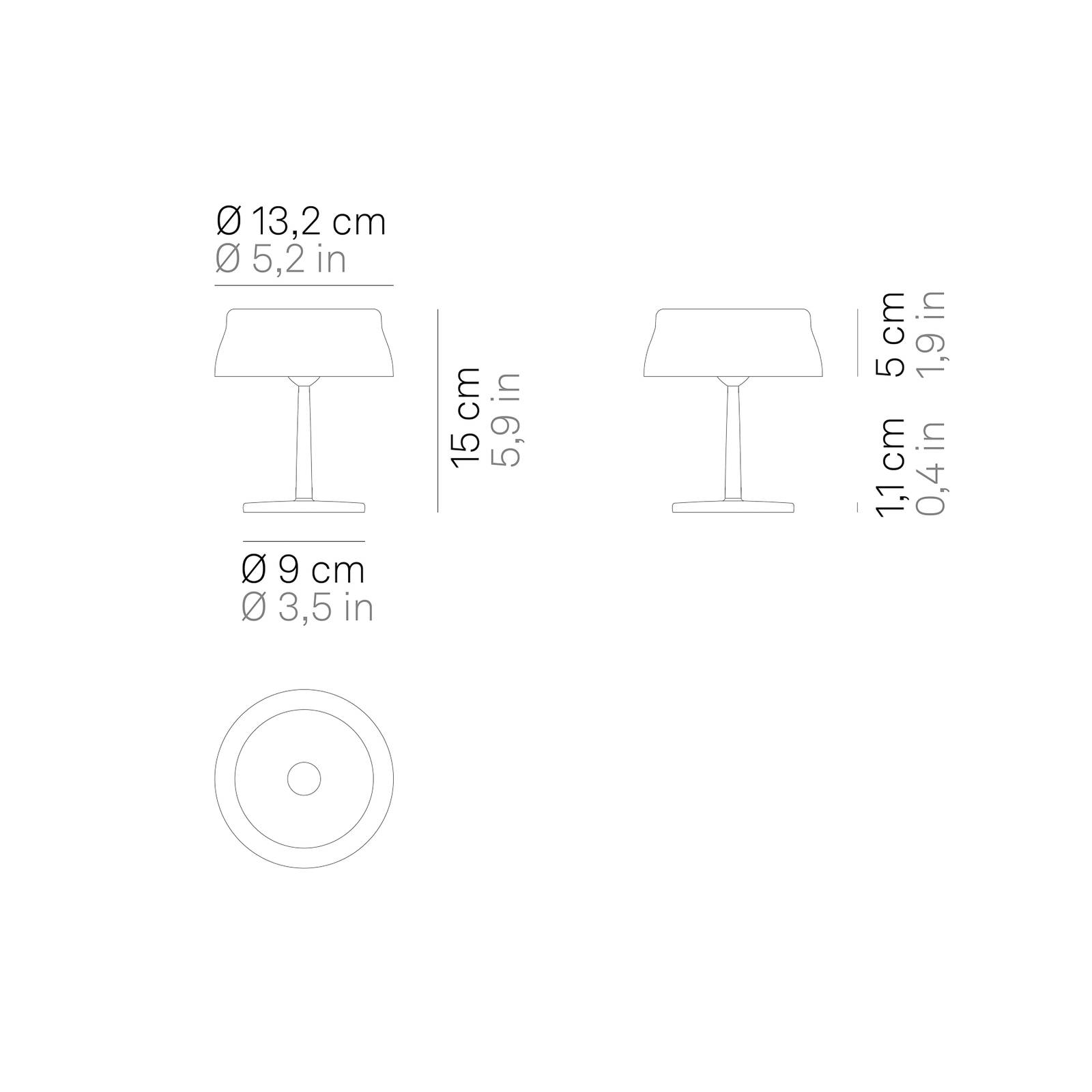 Zafferano Sister Light mini lampa stołowa zielona