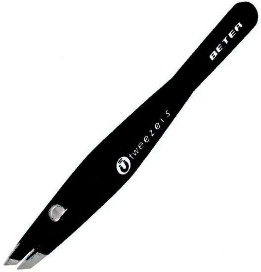 Pęseta do brwi Beter Tweezers Magnetic Slanted Tip Black (8412122099084)