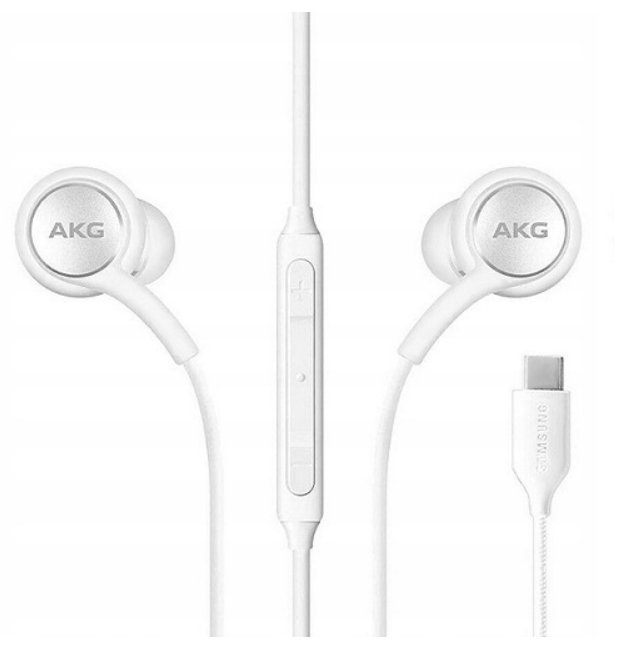 AKG USB-C Białe Do Samsung Galaxy S20 / S21 / S22 / S23
