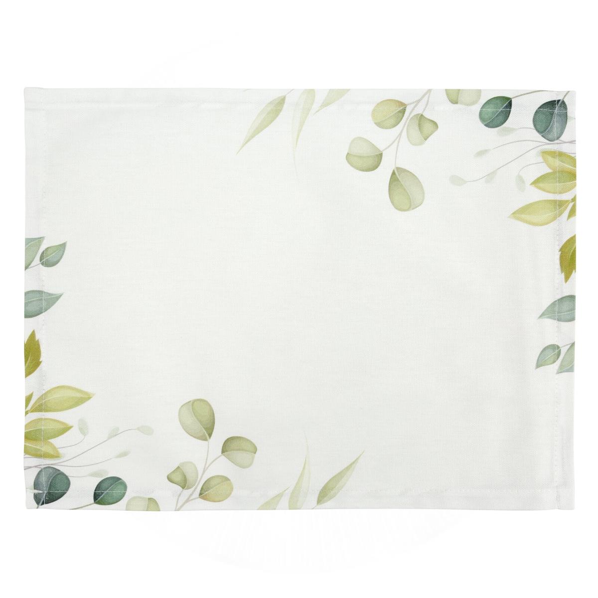 Serweta 30 x 40 Natu6 Komplet 4 szt Biały+Ziel
