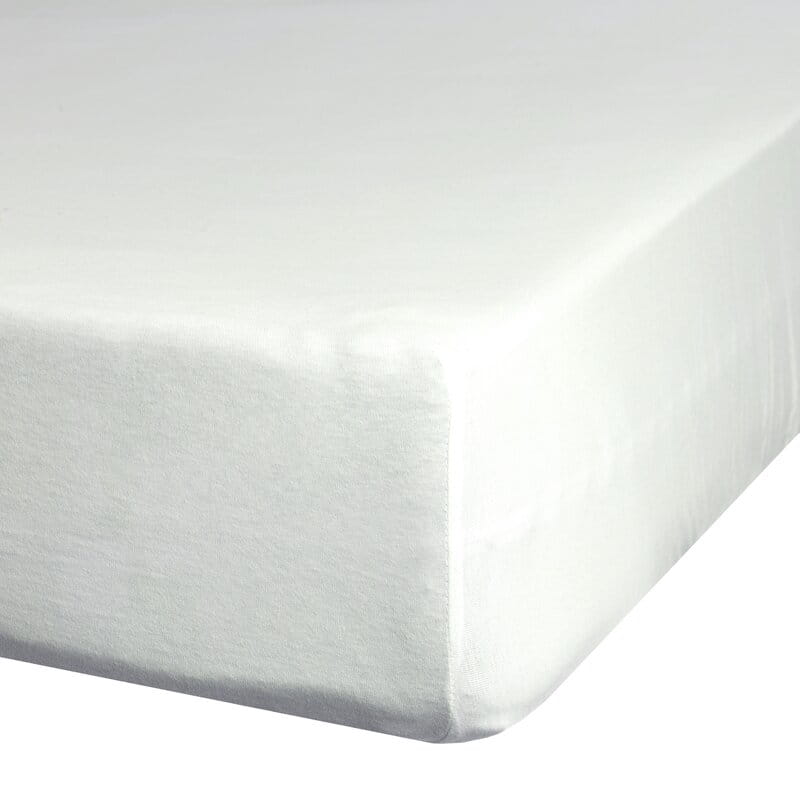 Wysokie prześcieradło 140x200+30cm bawełna jersey kremowe Eurofirany