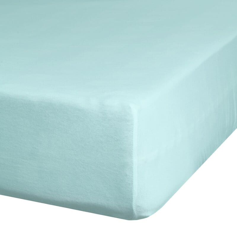 Wysokie prześcieradło 180x200+30cm bawełna jersey miętowe Eurofirany