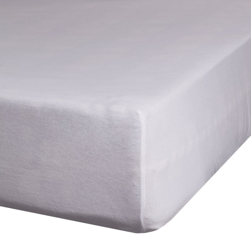 Wysokie prześcieradło 120x200+25cm bawełna jersey srebrne Eurofirany