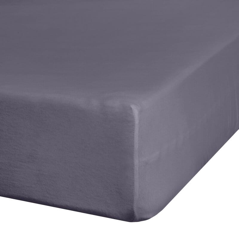Wysokie prześcieradło 160x200+30cm bawełna jersey stalowe Eurofirany