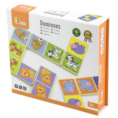 VIGA Gra Domino - Dzikie Zwierzęta