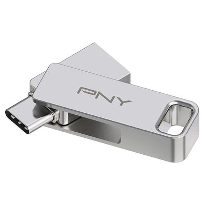 PNY Duo Link 128GB USB 3.2 Typ C / USB 3.2 Srebrny P-FDI128DULINKTYC-GE