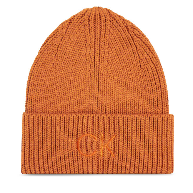 Czapka Calvin Klein Re-Lock Beanie W/Emb K60K608660 Autumn Leaf GAP