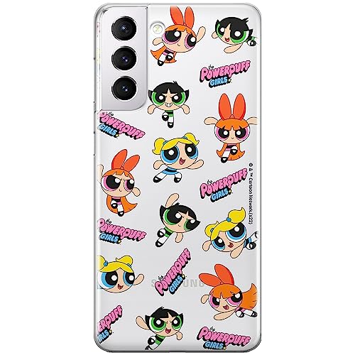 ERT GROUP etui na telefon Samsung S21 PLUS, case oryginalny i oficjalnie licencjonowany przez The Powerpuff Girls, wzór The Powerpuff Girls 028, plecki z TPU częściowo przeźroczyste